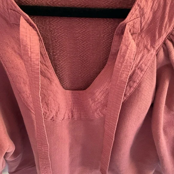 Ulla Johnson Sutton U-neck Puff Sleeve Sweatshirt‎ in Pink Size large - Picture 3 of 6